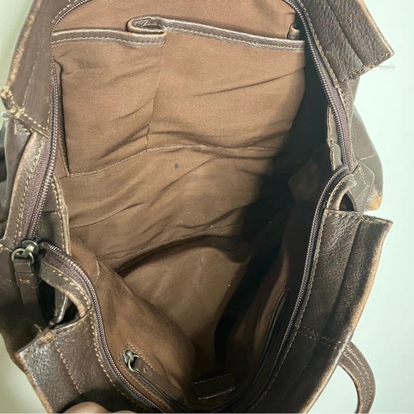 J. Jill brown leather shoulder bag medium size 12.75” x 11” - Picture 8 of 12